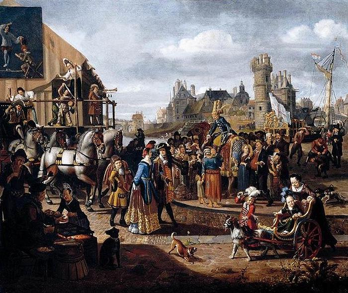 Matthys Naiveu Carnival Scene oil painting picture
